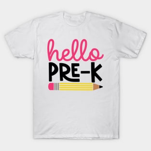 Hello Pre-K Back to School Kids T-Shirt